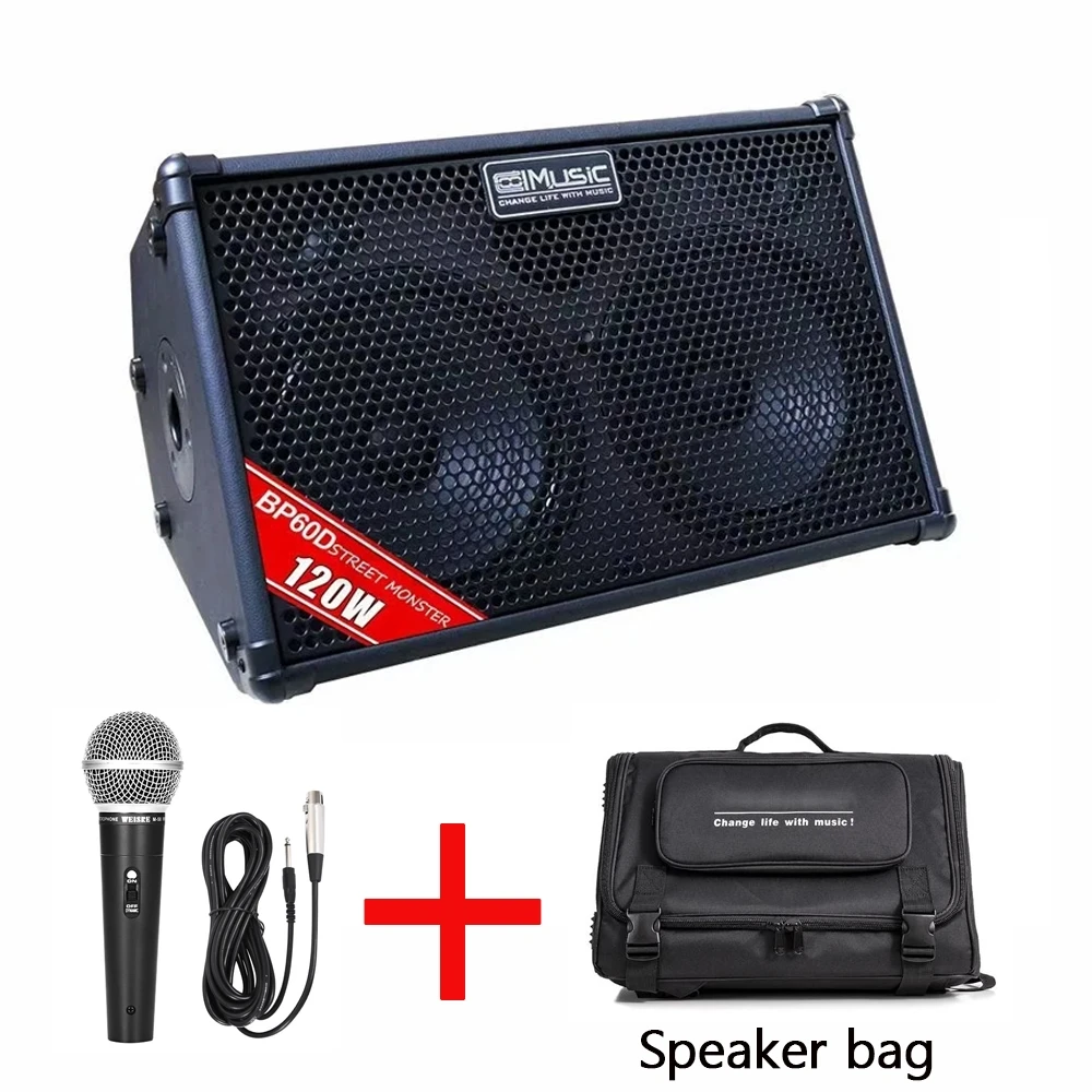 BP60D Acoustic Electric Guitar Amplifier Speaker Ukulele Piano Sax Practice AMP Built-in Chorus Reverb Delay Effects Speaker