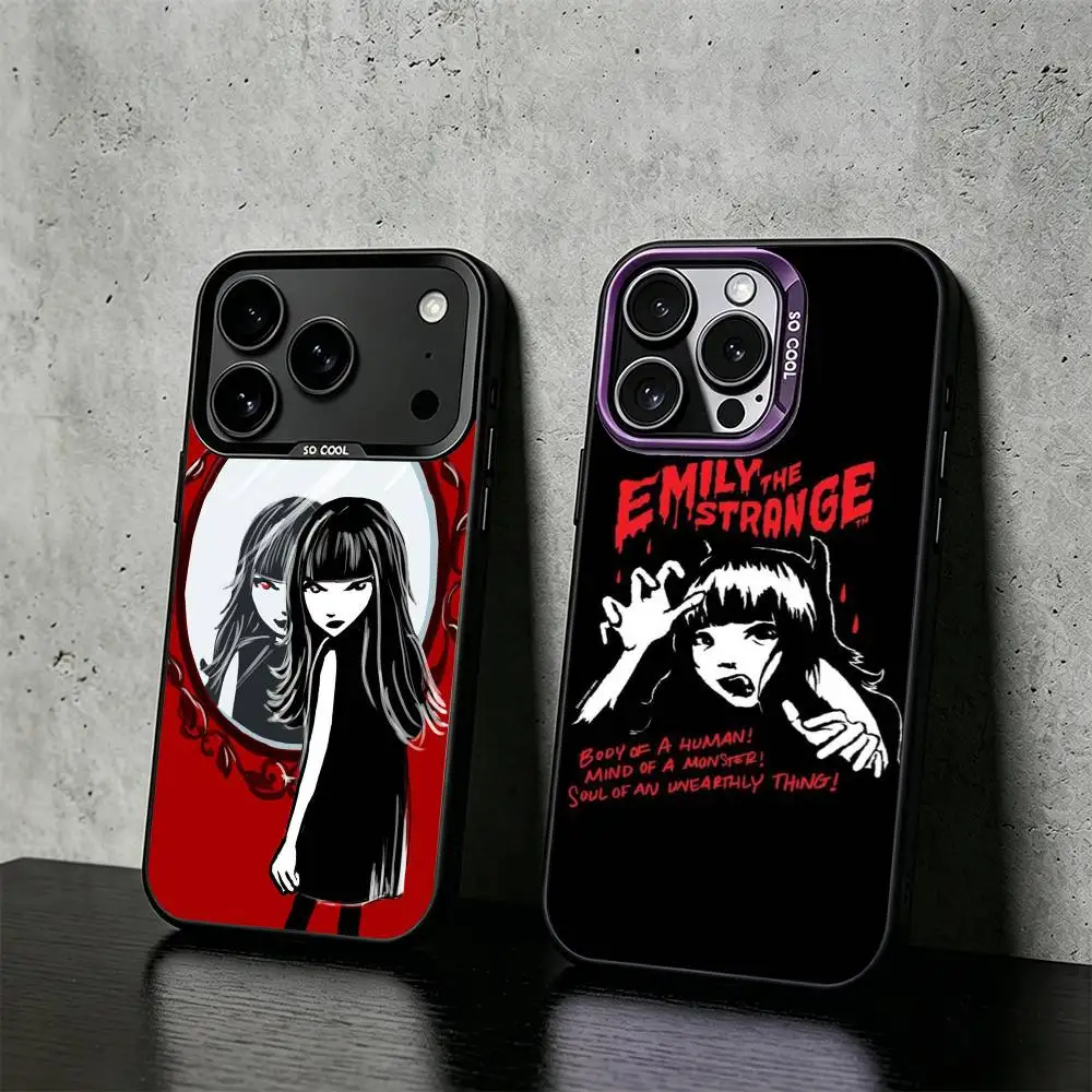 

Emily the Strange Phone Case For iPhone 17,16,15,14,13,12,11 Plus,Pro Max,XS,Colored silver phone case