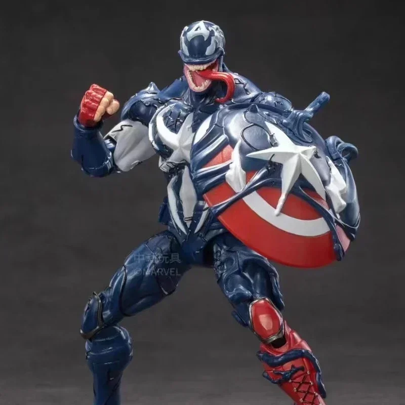 

Venom Version Captain America Venom Version Black Panther Figurine Movable Toy Marvel Avengers Peripheral Black Panther Figurine