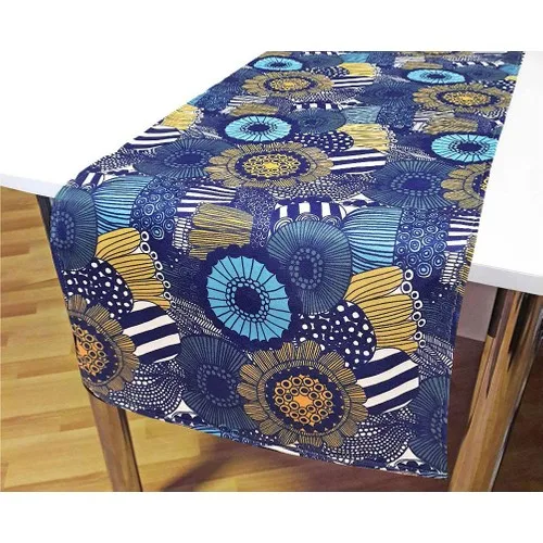 Dekorinyo African Flower Pattern Decorative Runner