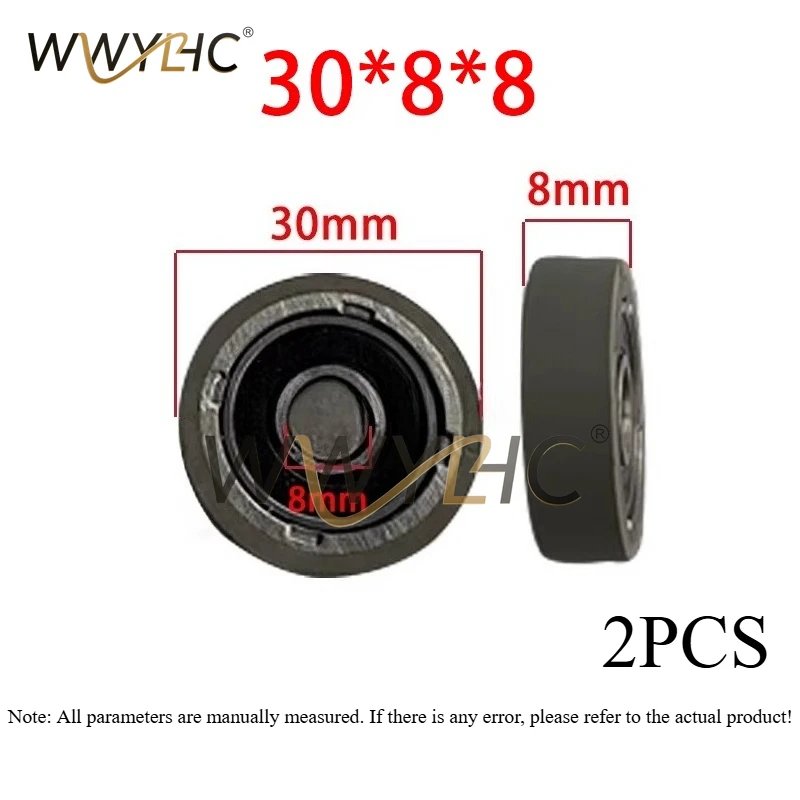 2PCS Fully Automatic Edge Banding Machine Accessories Head Aligning Rubber Wheel Tracking Wheel