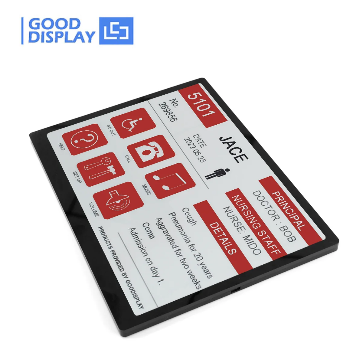 شاشة ورق إلكتروني كبيرة ثلاثية الألوان مقاس 13.3 بوصة - لافتات رقمية صديقة للبيئة وخالية من البطارية GDP133RW2/GDP133R2