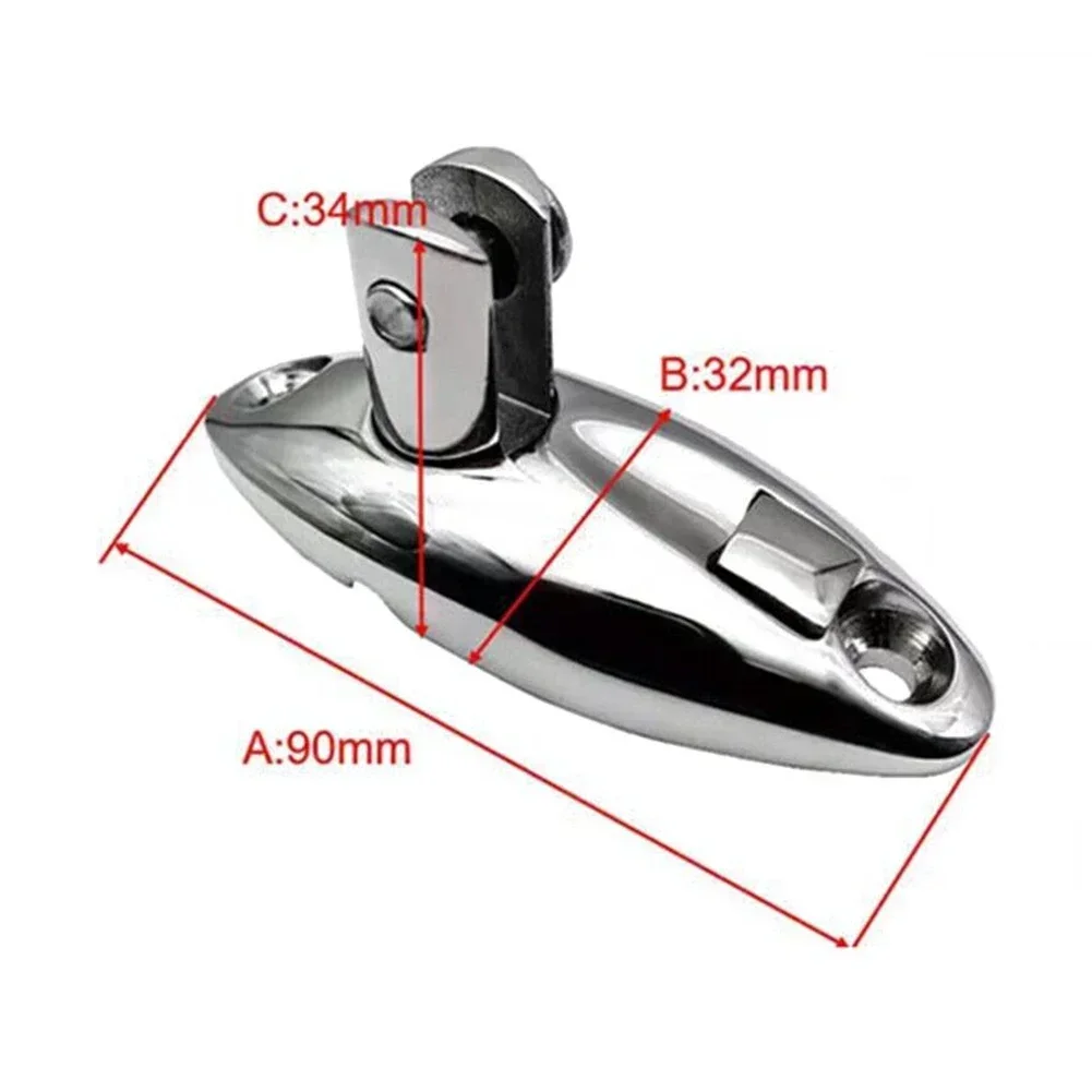 

Brand New Hinge Mount Hinge Mount 1 3/16" X 3 1/2" Deck Side Mount Quick Release Swivel Hinge Stainless Steel