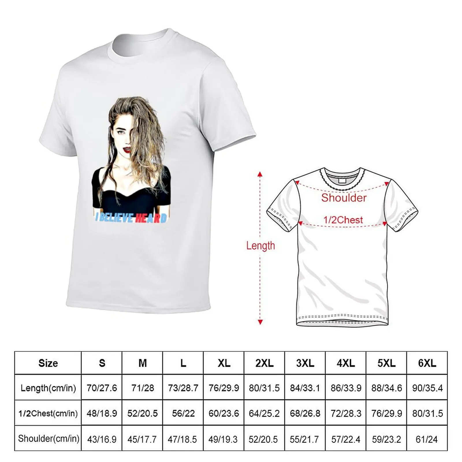 I Believe He(a)r(d)Amber Heard T-Shirt Trend Art Print T-Shirt