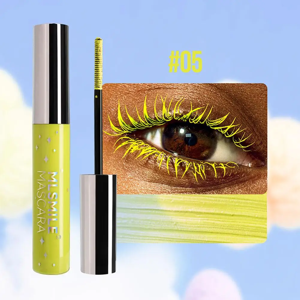 Halloween Farbe Mascara wasserdicht nicht verschmieren Wimpern wasserdicht bunte Mascara Farbe Weihnachts feier Curl Make-up optio x2u8