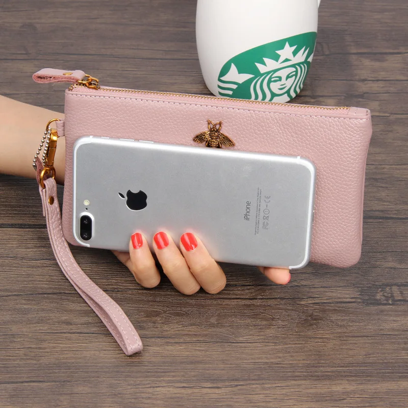 CICICUFF 2023 New Fashion Genuine Leather Women Day Clutches Famous Brand Long Wallets Ladies Coin Purse Clutch Purse Money Bag