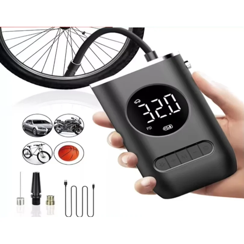 Car Portable Air Compressor Pump Digital Flashlight Calibrator