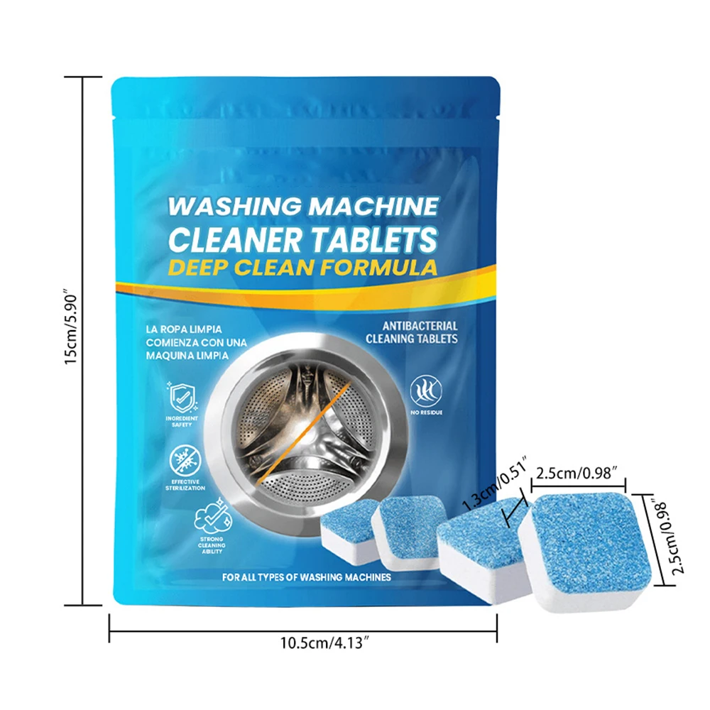 4/20/40PCS Tablets Washing Machine Effervescent Tablets Cleaner Laundry Deep Cleaning Remove Odor Decontamination Tablets