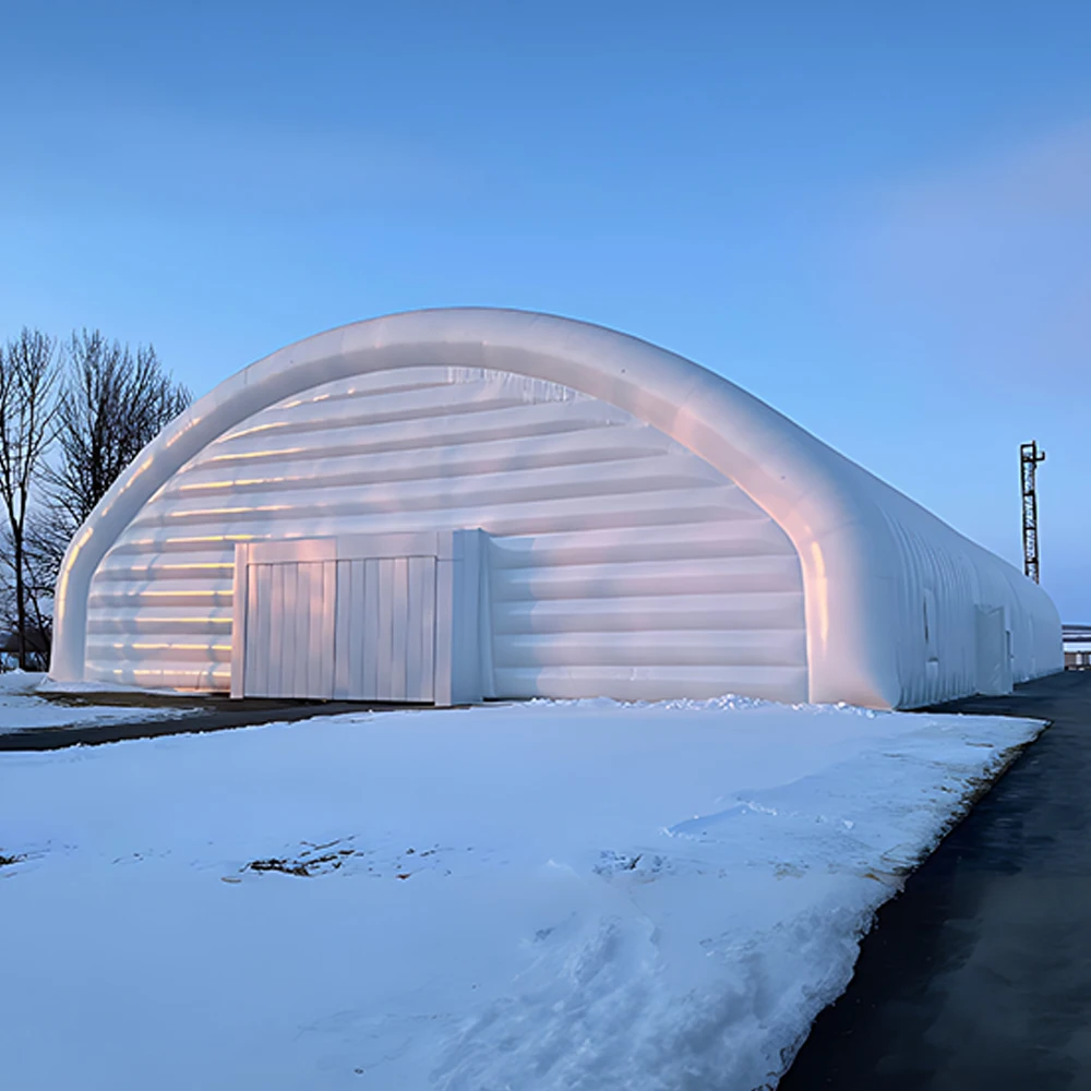 بولي كلوريد الفينيل مقاوم للماء المحمولة في الهواء الطلق العملاق حفلة الحدث قاعة المعارض الرياضة نفخ بناء خيمة نفق شماعات قابلة للنفخ #1