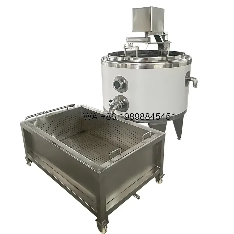 Wmwmnu Full automatic Cheese Processing Vat 304 Stainless Steel Cheddar Mozzarella Tank with Sterilization for Dairy
