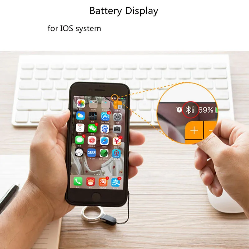 سماعات لاسلكية مع ميكروفون لجميع الهواتف الذكية ، سماعات رأس رياضية بدون استخدام اليدين مع اتصال بلوتوث وميكروفون