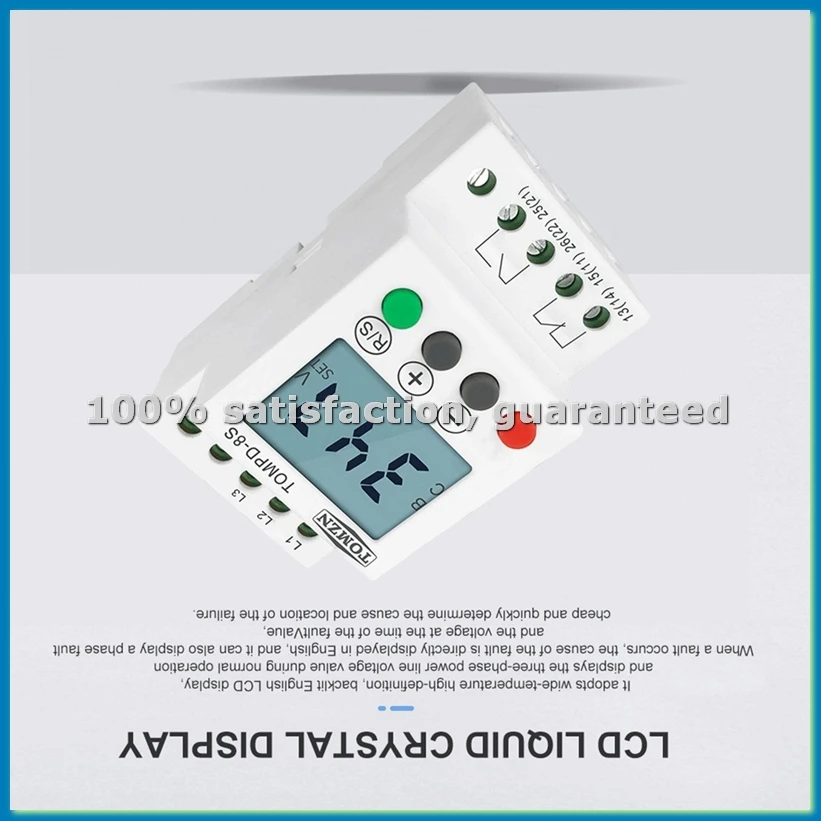 

3 Phase Din Rail Adjustable Under Over Voltage Protector Voltage Monitoring Sequence Protection Relay-ABWY