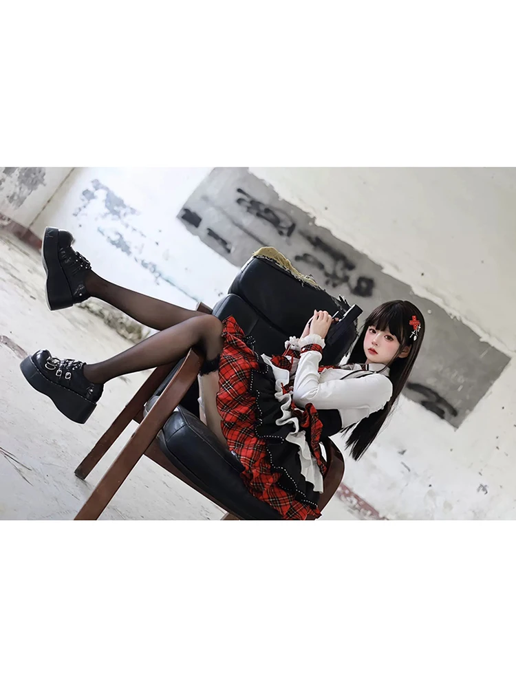 الحلو حار الرغبة النقية الصناعة الثقيلة Cisas تأثيري irt منتفخ تنورة الخصر Cinched حزام لوليتا Princ Sle Dr