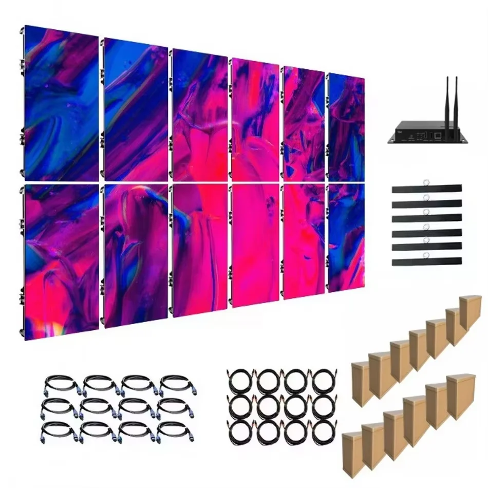

Outdoor High Refresh 9.84ftx6.56ft P3.91 LED Display Screen With 12 Pcs 500x1000mm Die-cast aluminum Panels for concert