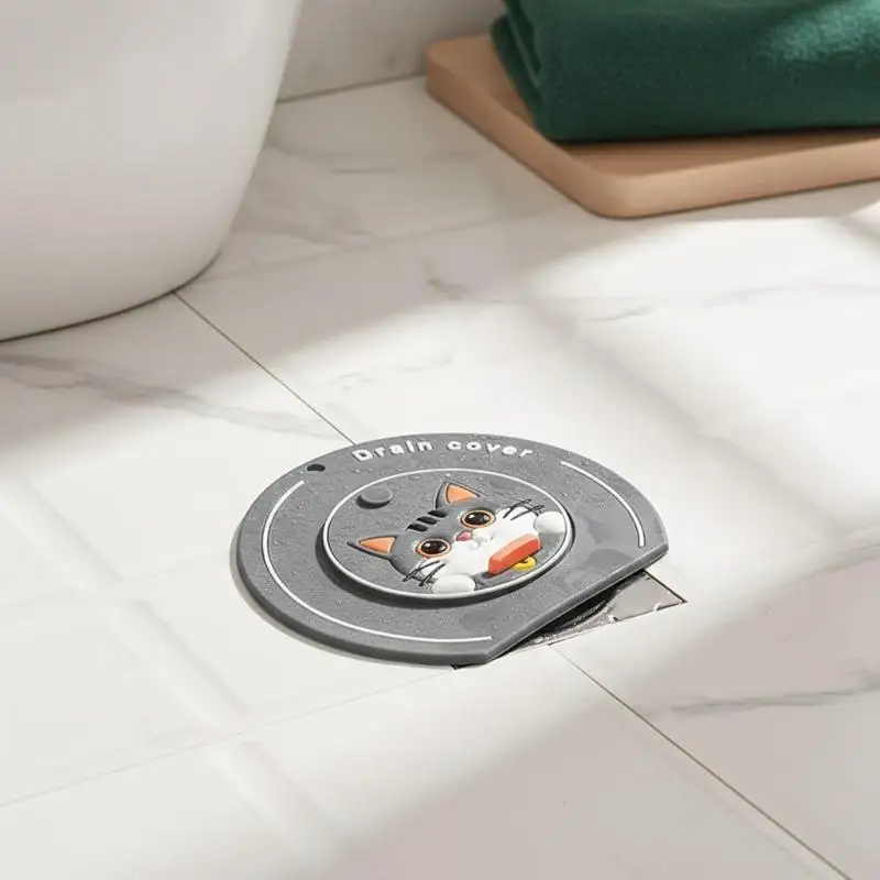 Floor Drain Cover Reusable Drain Stopper Sewer Pipe Cover Anti-Odor Bathtub Shower Drain Plug Universal
