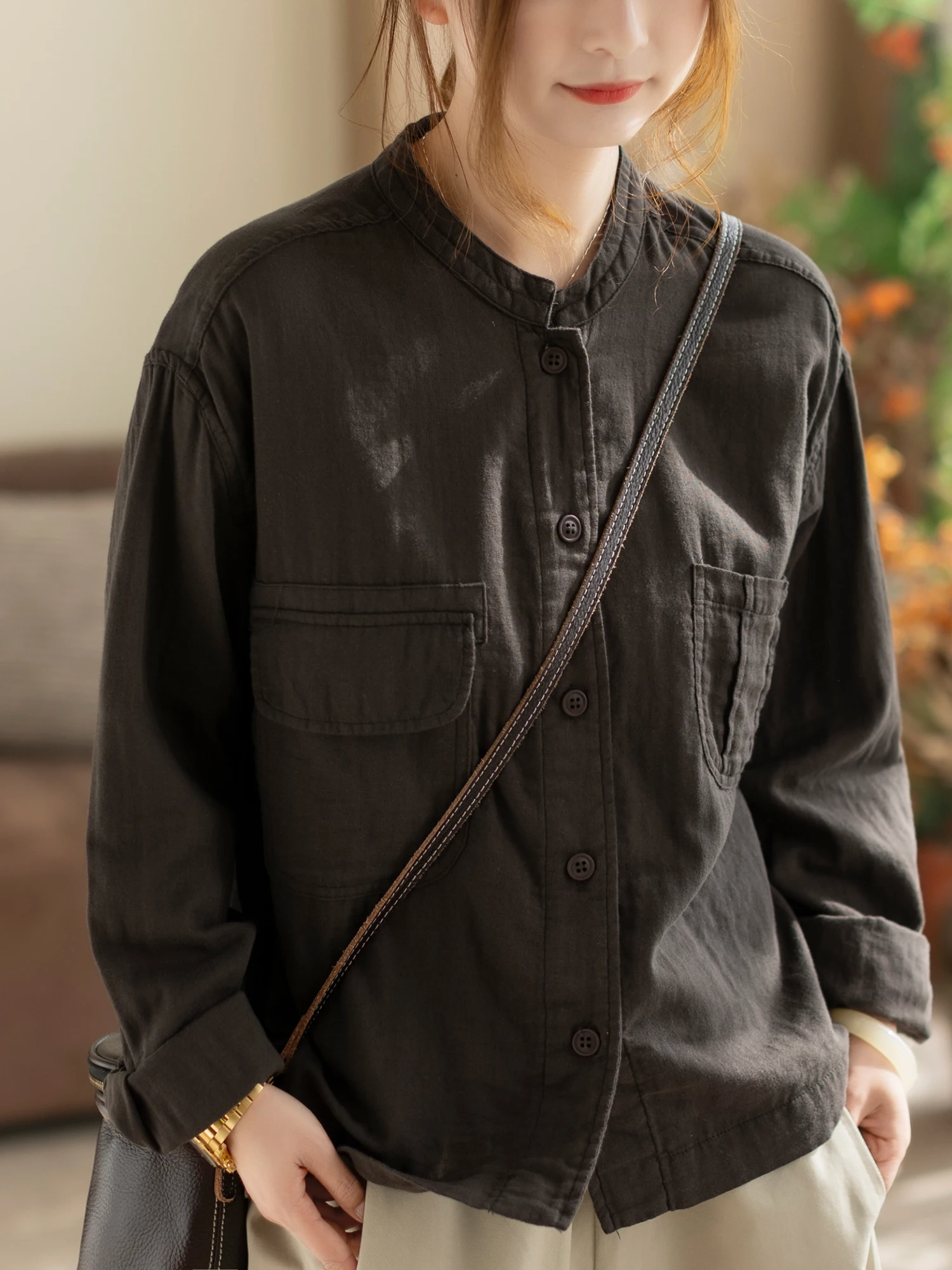 

Новый женский хлопковый повседневный кардиган свободного кроя на весну-осень, однотонный, простой, для отдыха