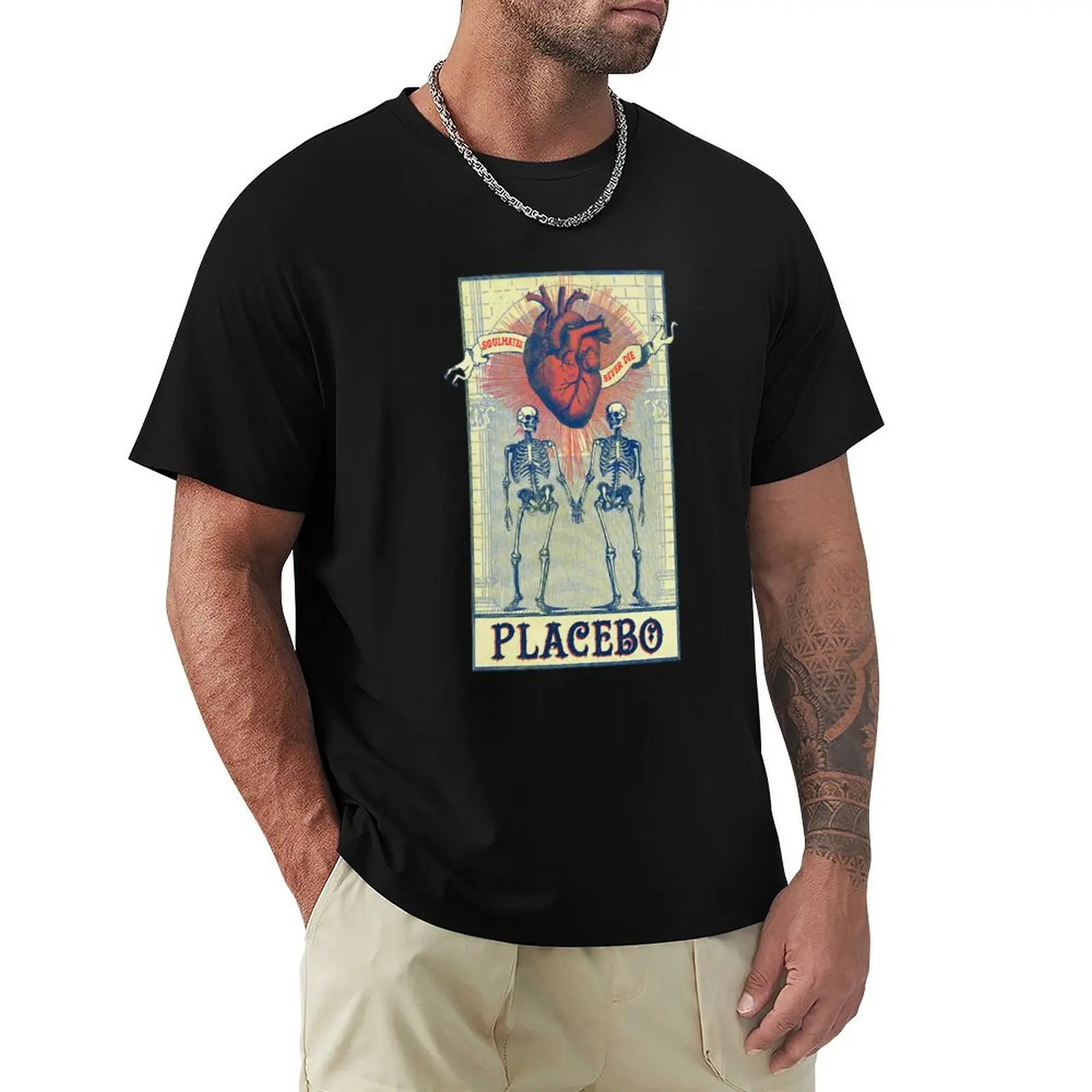 Soulmates Never Die Placebo T-Shirt Work Wear Simple Tee Shirt