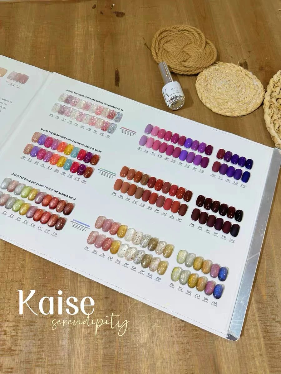 Kaise เซ็ตเจลทาเล็บหลากสีไม่ตรงกัน266สีสำหรับร้านทำเล็บรุ่นใหม่ชุดศิลปะ2024เล็บไอเท็มสุดฮอตแฟชั่นเจลยูวีปลอดสารพิษ