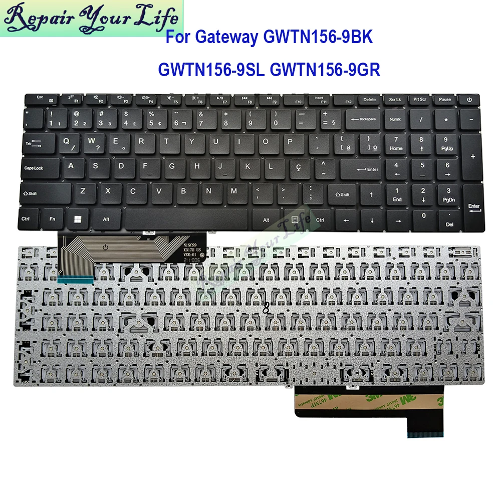 

PT-BR Brazilian Keyboard For Gateway GWTN156-9PK GWTN156-9 GWTN156-9GR 9RG GWTN156-9BL GWTN156-9BK N15CS9 BRA Brazil Portuguese