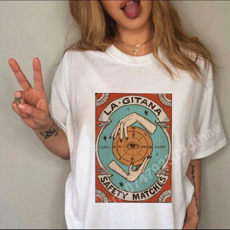 Strawberry Tarot Cute T-Shirt Women 90s Lady Fashion Tees Female Short Sleeve Cartoon Clothes Print O-neck Tops Graphic Tshirts