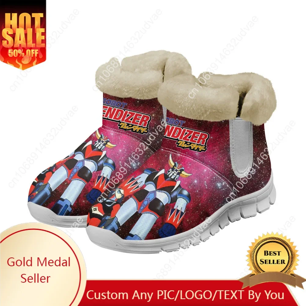 

UFO Robot Grendizer Snow Boots Mens Womens Teenager Shoes Keep Warm High Quality Lightweight Couple Sports Custom Sneakers