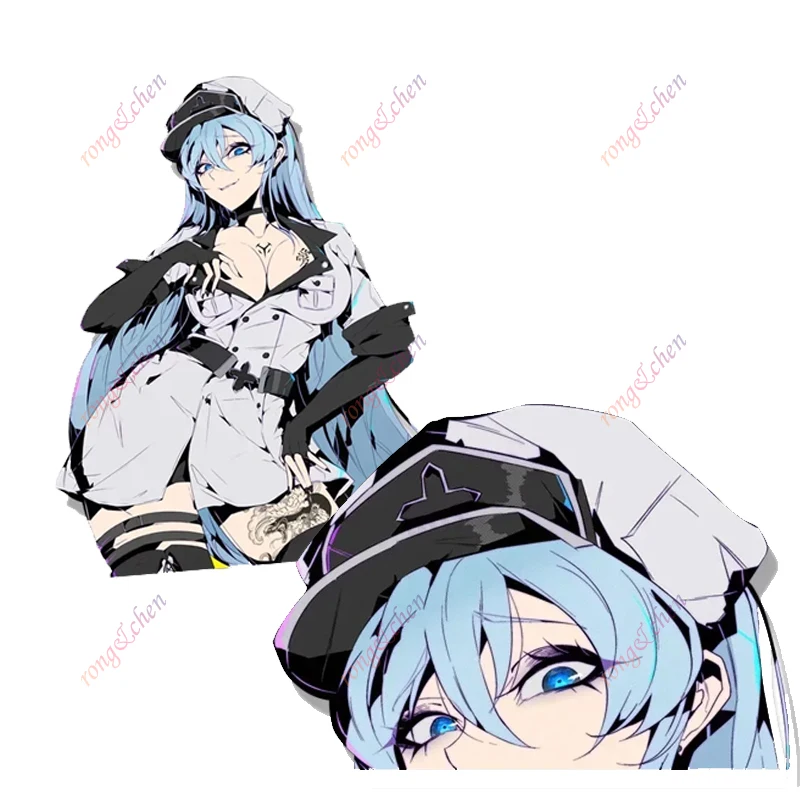 Anime Akame Ga KILL Car Sticker Tattoo Esdeath Fanart for Car Motorcycle Racing Helmet Laptop Trunk Body Car Window PVC Decals