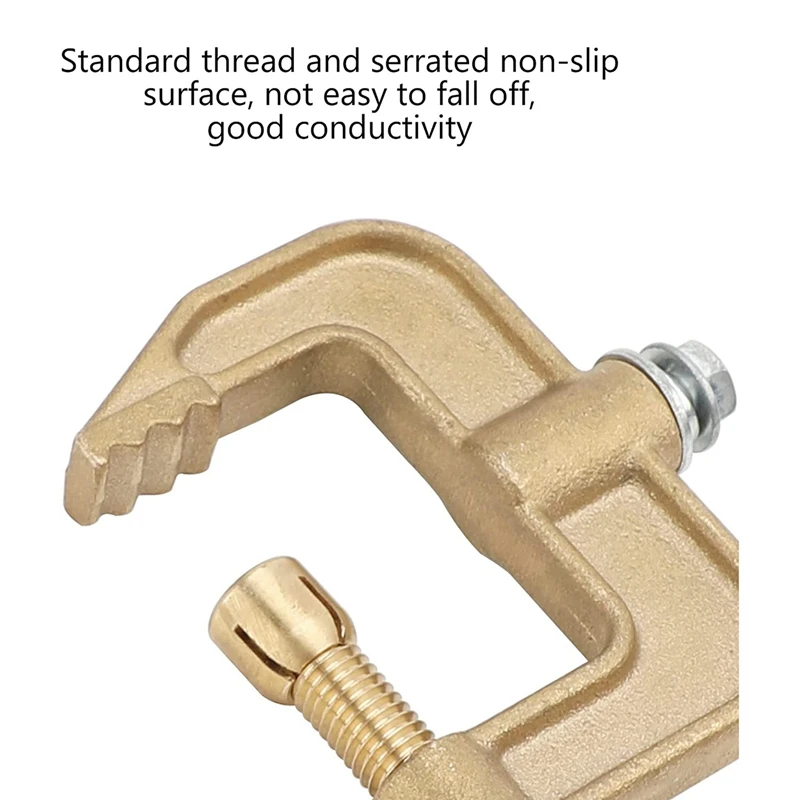 4X Welding Ground Clamp, 500A Current G-Type Solid Brass Ground Clamp, 43Mm Jaw Width For Tig Mig MMA Welders