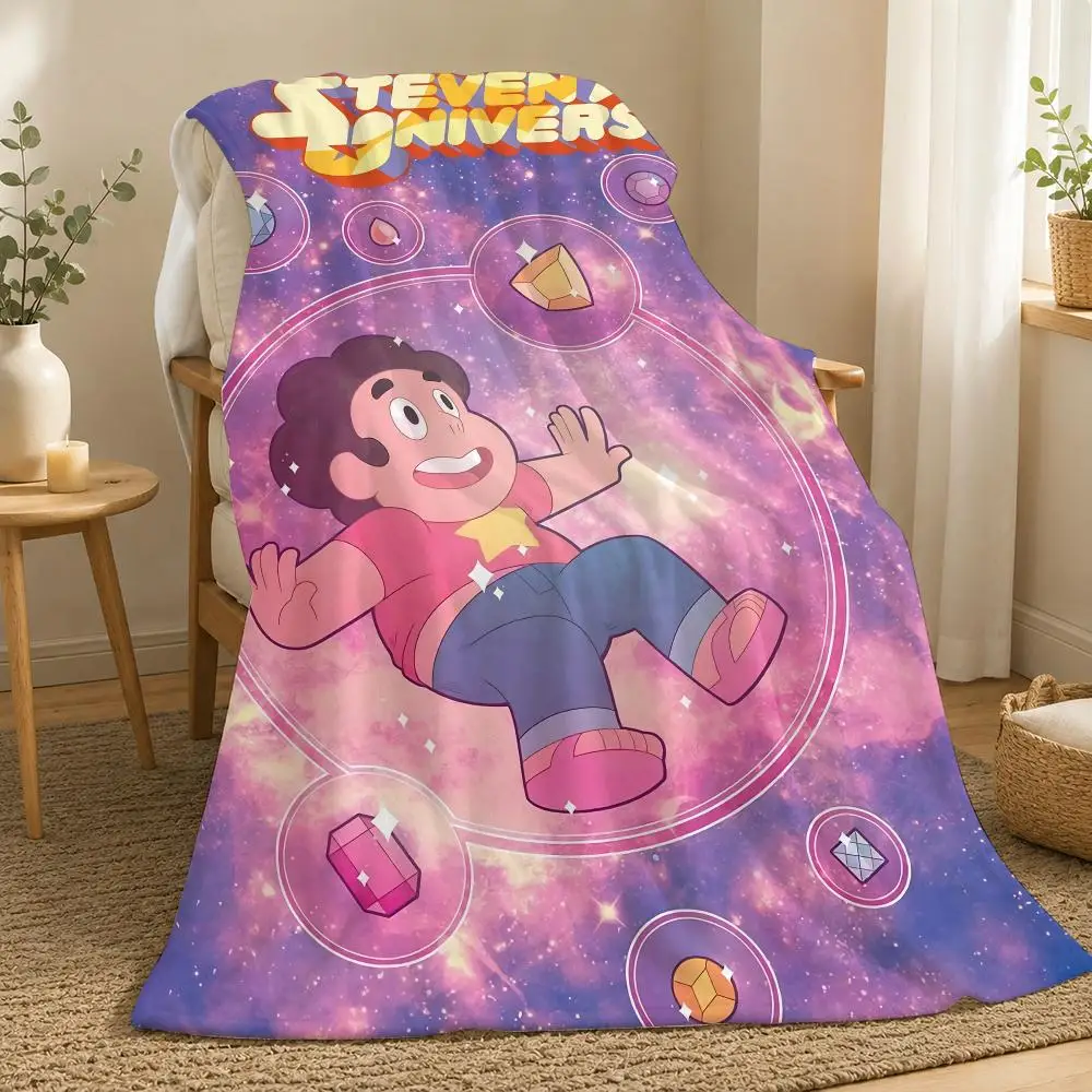 Steven Universe Cartoon Throw  flannel blanket, suitable for sofas, beds, offices,  exquisite gift blankets