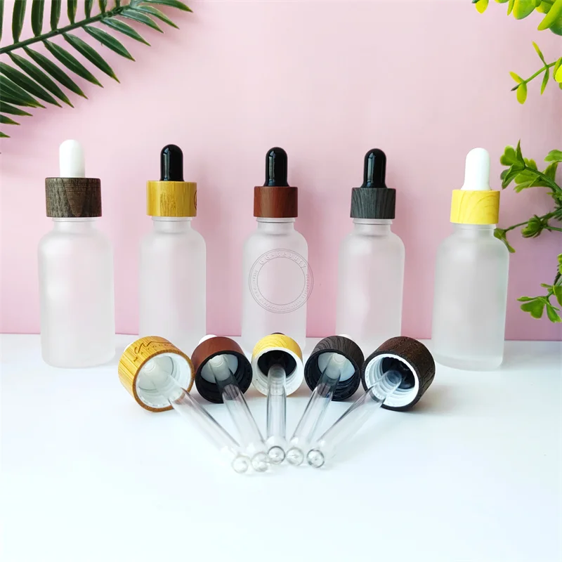 

5pcs/Lot 30ml Frosted Glass Refillable Dropper Bottles Essence Essential Oils Aromatherapy Liquid Pipette Vials Travel Set Tool