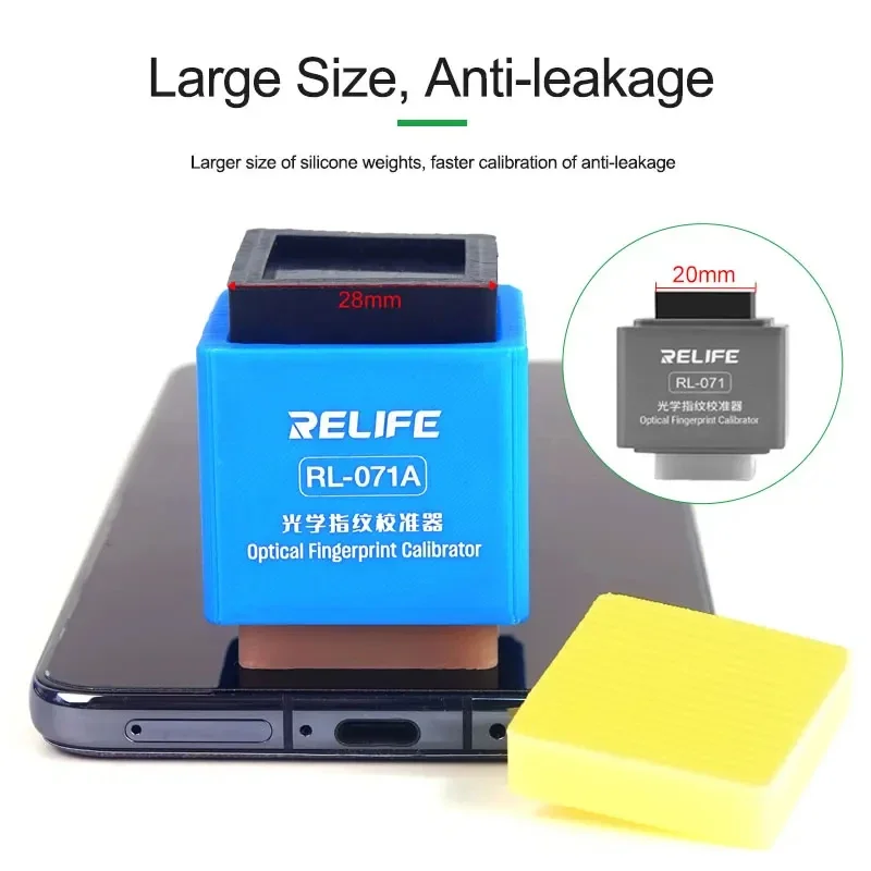 RELIFE RL-071 RL-071A/B Fingerprint Calibrator for Mobile Phone Repair High Recognition Rate Optical Fingerprint Calibrator Tool