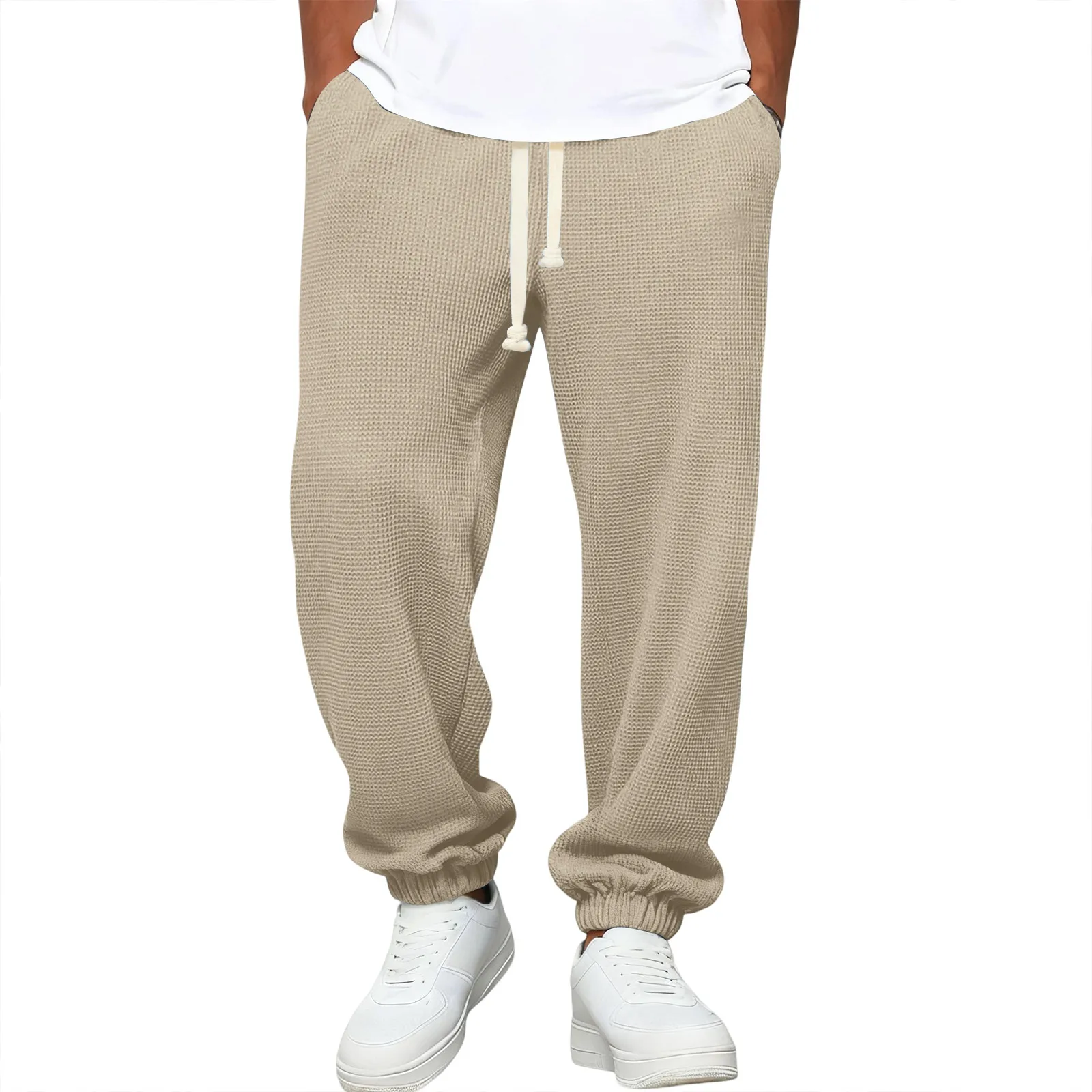 

Men'S -Knit Loose Fit Joggers | Elastic Waist With Drawstring For Casual Daily & Light Outdoor Wear