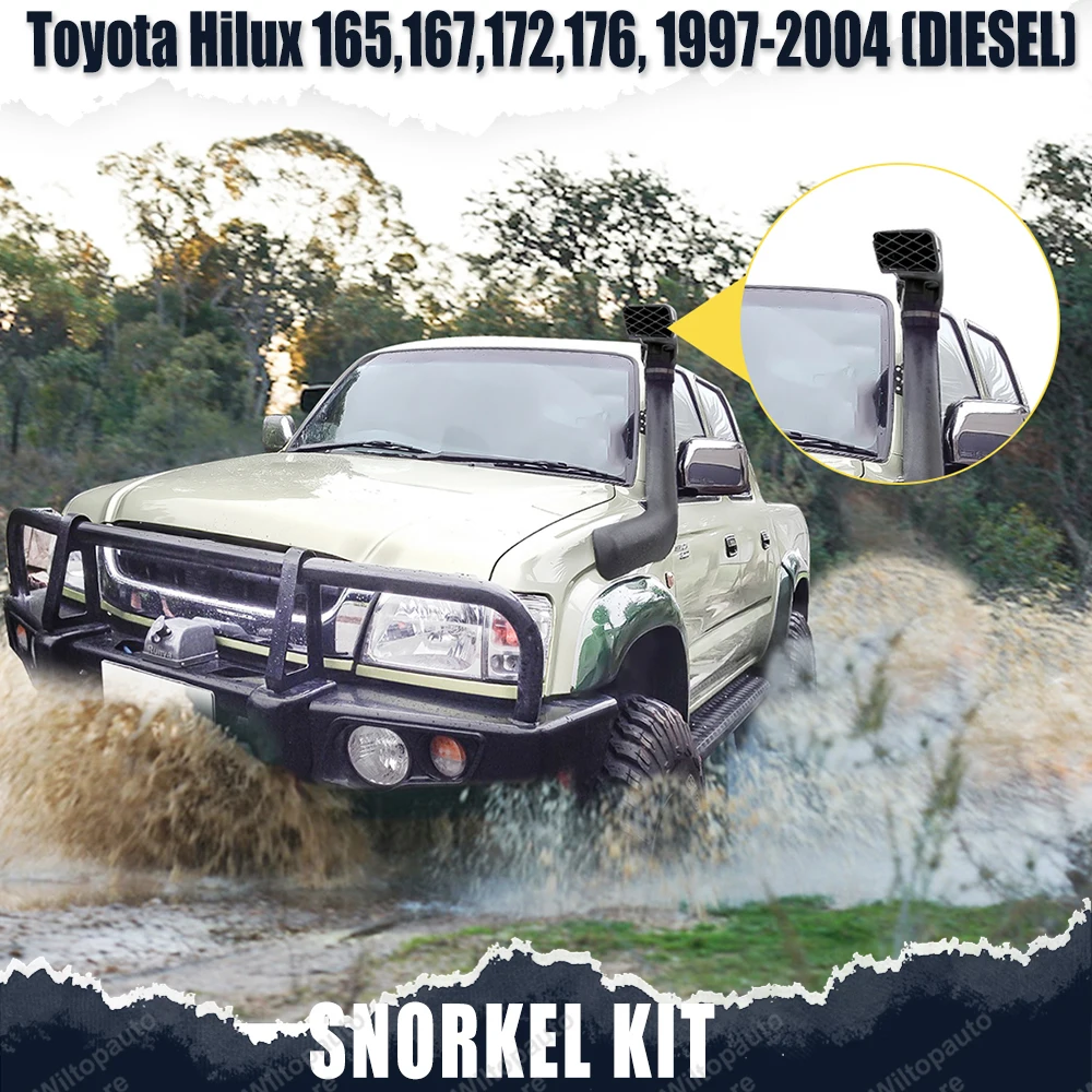 Air Intake Snorkel Kits For Toyota Hilux 165,167,172,176 Series 1997-2004 Wading Breather Tube Off Road Car Exterior Accessories