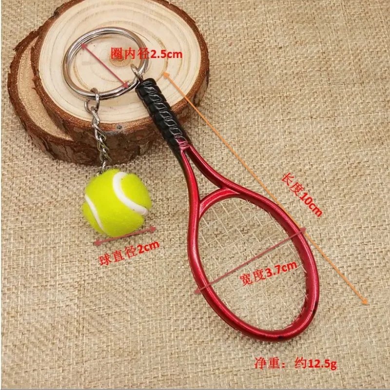 2 pezzi borsa da Tennis ciondolo plastica mini racchetta da tennis portachiavi piccoli ornamenti sport portachiavi fan souvenir portachiavi regali