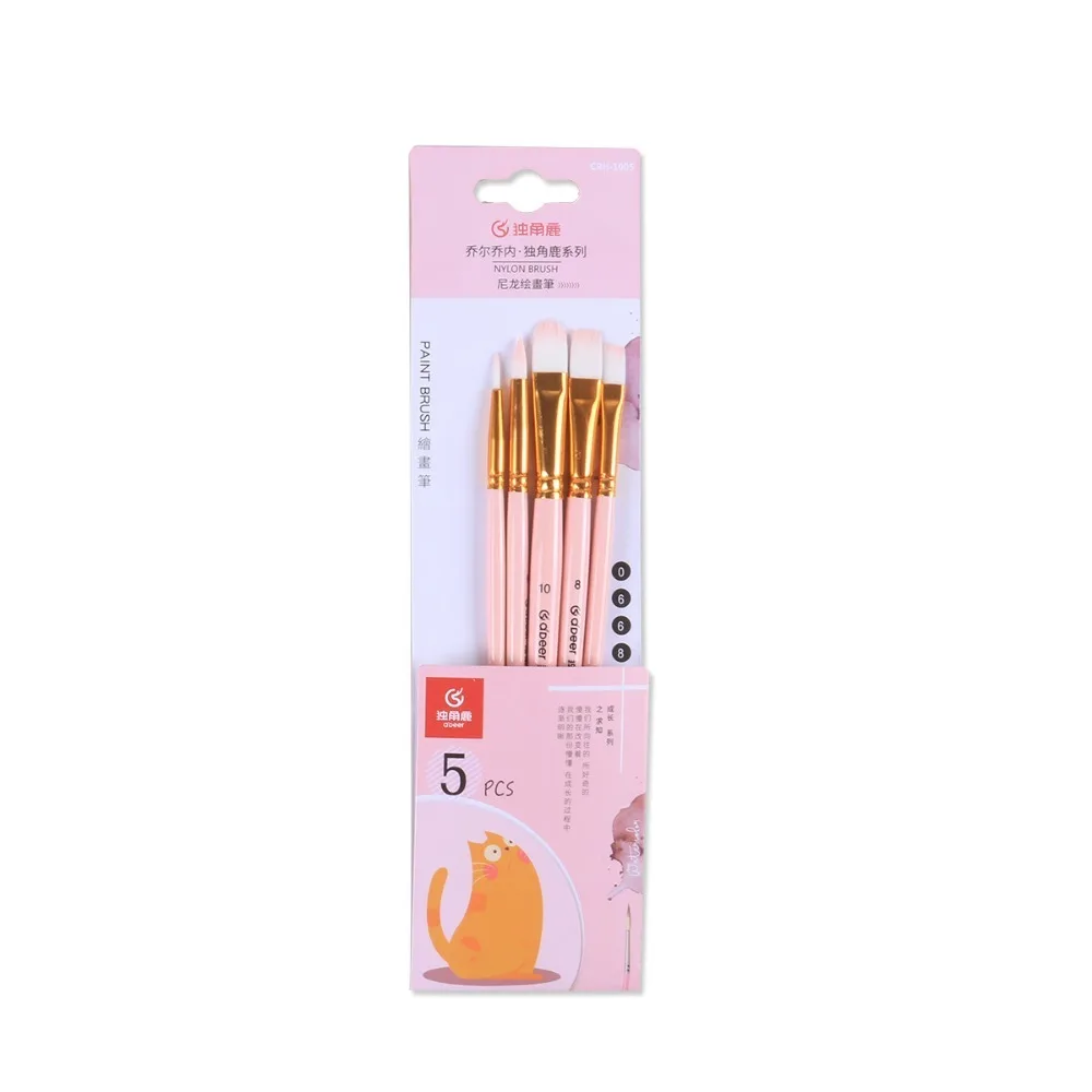 

4/5/6pcs Soft Hair Painting Brush Set Different Shape Oil Acrylic Painting Watercolor Drawing Brushes Nylon Professional