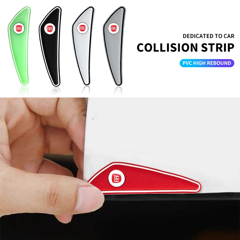 

4Pcs Car Door Protector Rubber Door Edge Anti-Scratch Bumper Strip For FIAT Grande Punto 500 Abarth Tipo Panda Ducato Freemont