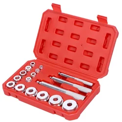 17pcs Wheel Bearing Race Seal Bush Driver Set 17pcs Small Bearing Extractor Bearing Pads Installation and Disassembly