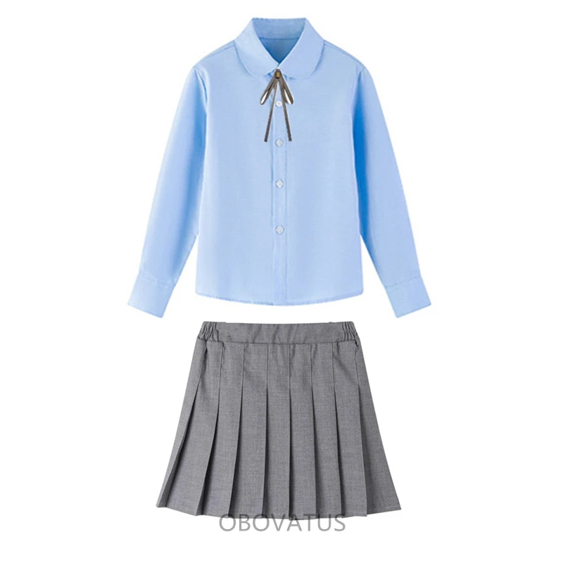 Variant: Blue Top Gray Skirt