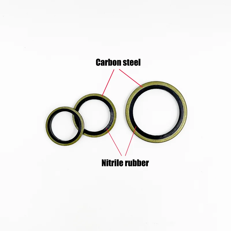 Bonded Seal Sealing Ring Combined Gasket Skeleton Oil Seal Metal NBR Rubber Nitrile Oil Pipe Plumbing Gasket Oil Resistant Oring