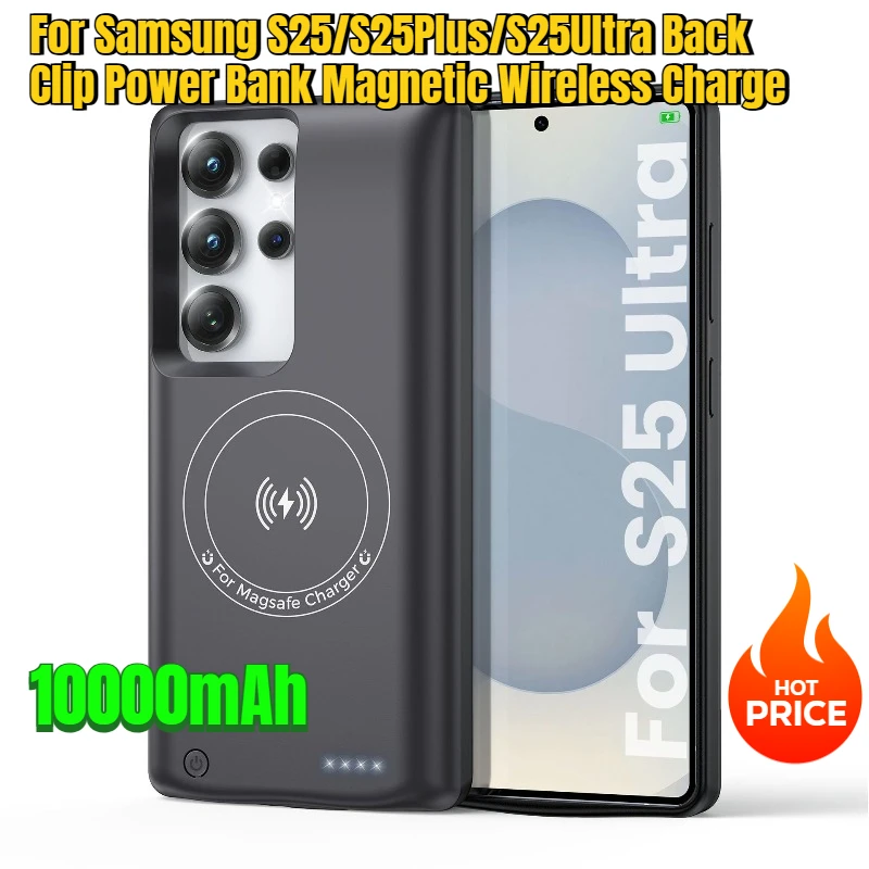 

10000mAh for Samsung S25/S25Plus/S25Ultra Back Clip Power Bank Magnetic Wireless Charge