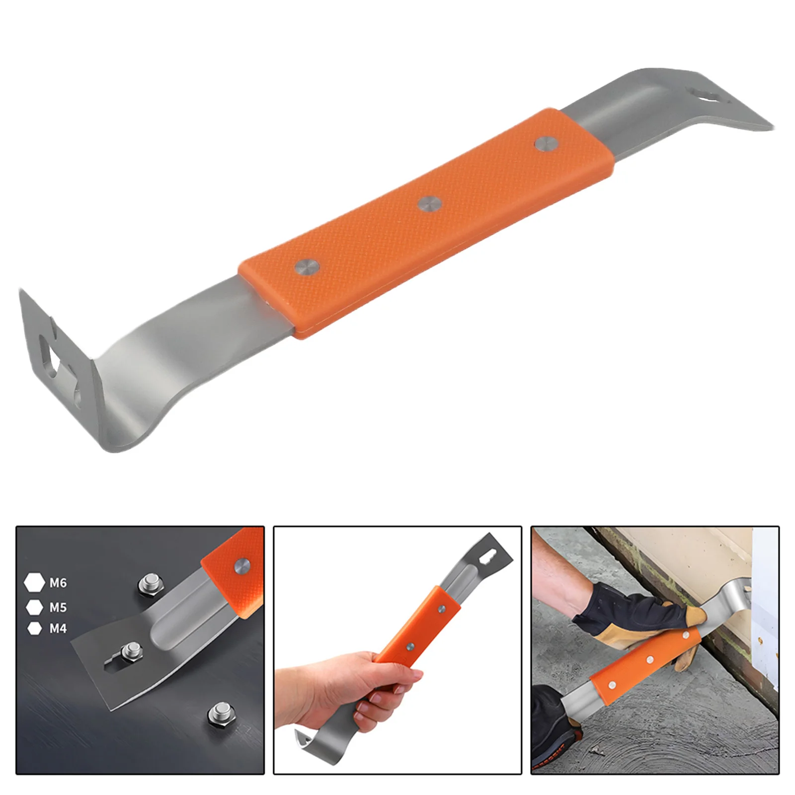 

1pc Woodworking Tool Rubber Handle Stainless Steel Pry Bar Beekeeping Equipment Scraper Tool Hive Scraper Tools