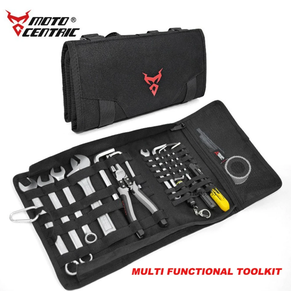

MOTOCENTRIC Motorcycle Tool Roll Bag Portable Motor Saddlebags Side Tool Storage Bag Pouch Outdoor Travel Repair Working Bag