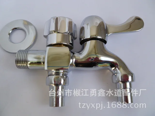 Double use of washing machine faucet full copper double water multi - purpose faucet brass quick water nozzle