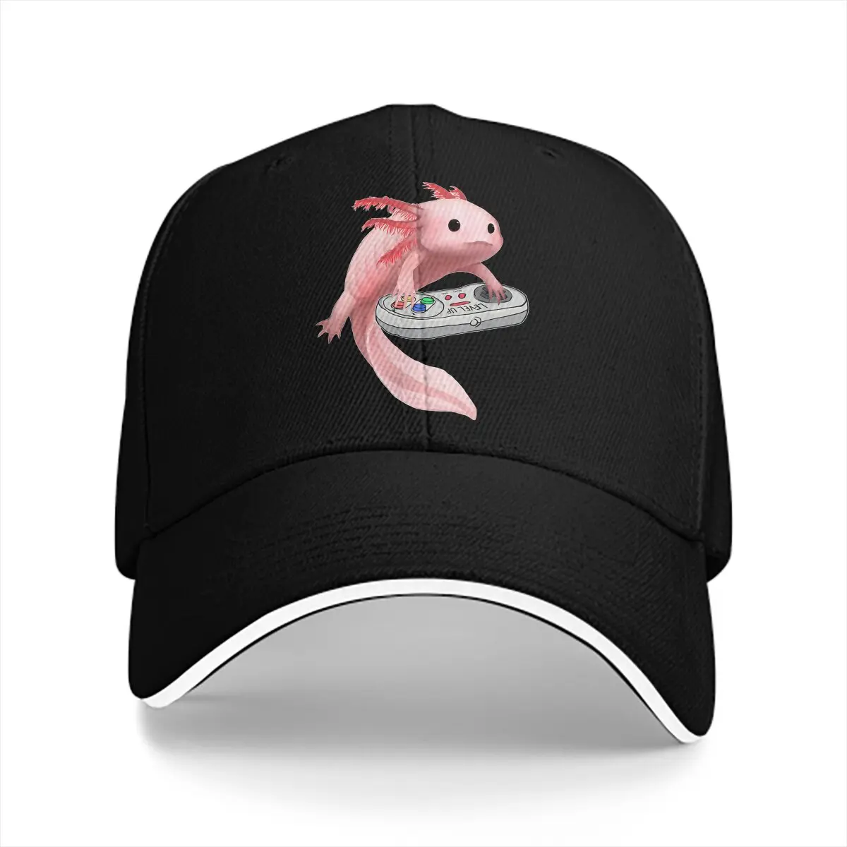 

Axolotl Fish Playing Video Game Men Baseball Caps Peaked Cap Sun Shade Cycling Hat Animal One Hundred Fish