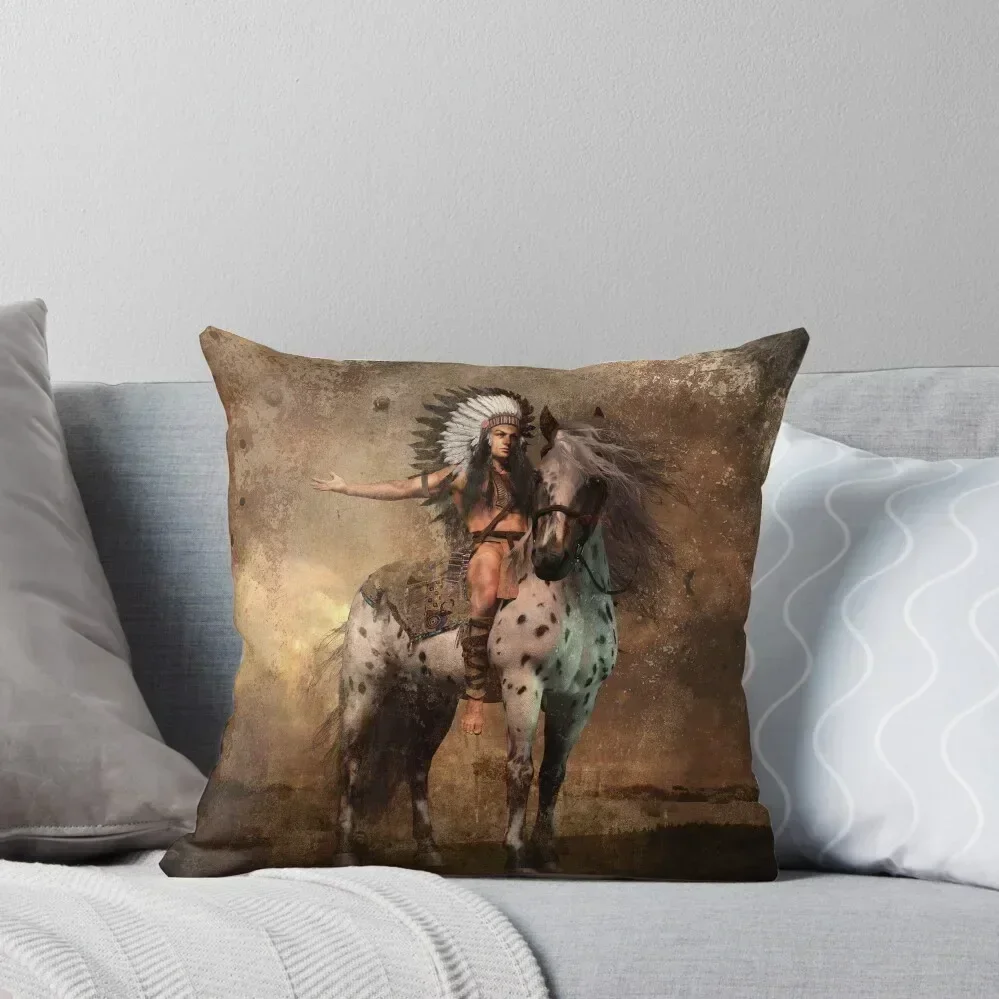 

Great Spirit Chief Throw Pillow Decorative Cushions pillow cover christmas Luxury Sofa Cushions Sofa Pillow Cover
