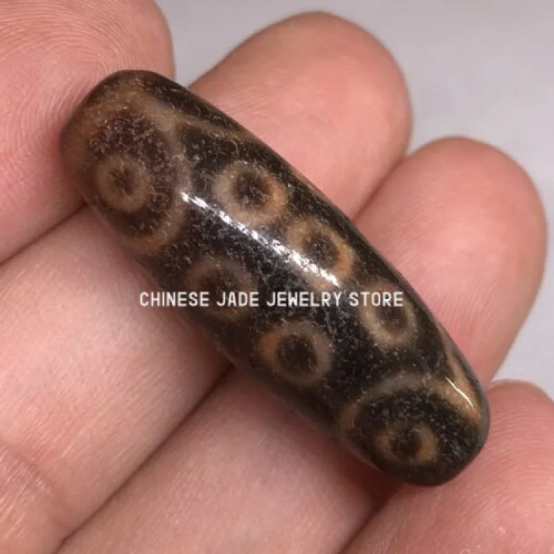 Antique Magic Old Tibetan Agate *21 Eyes * Amulet Dzi Bead C025