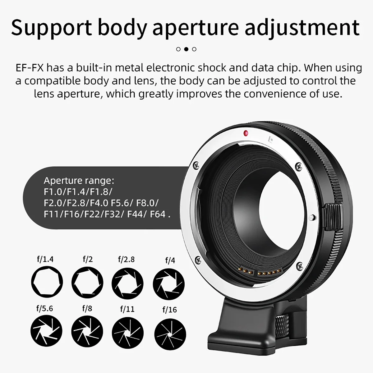 ALTSON EF-FX Camera Lens Adapter Ring Auto for EF EF-S Lens To FUJIFILM X Mount Camera X T1 XT3 XT4 X Pro