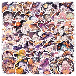 10/30/50pcs Cute Hallowmas Magic Girl Cartoon Aesthetic Stickers INS Style DIY Laptop Notebook Suitcase Phone Graffiti Sticker