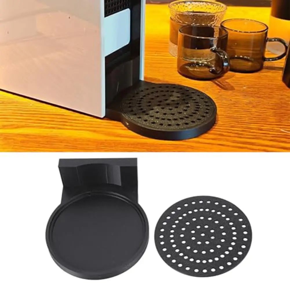 

Coffee Machine Drip Tray For Mini With Coaster Function Black ABS Compact Design Easy To Clean Spill Proof