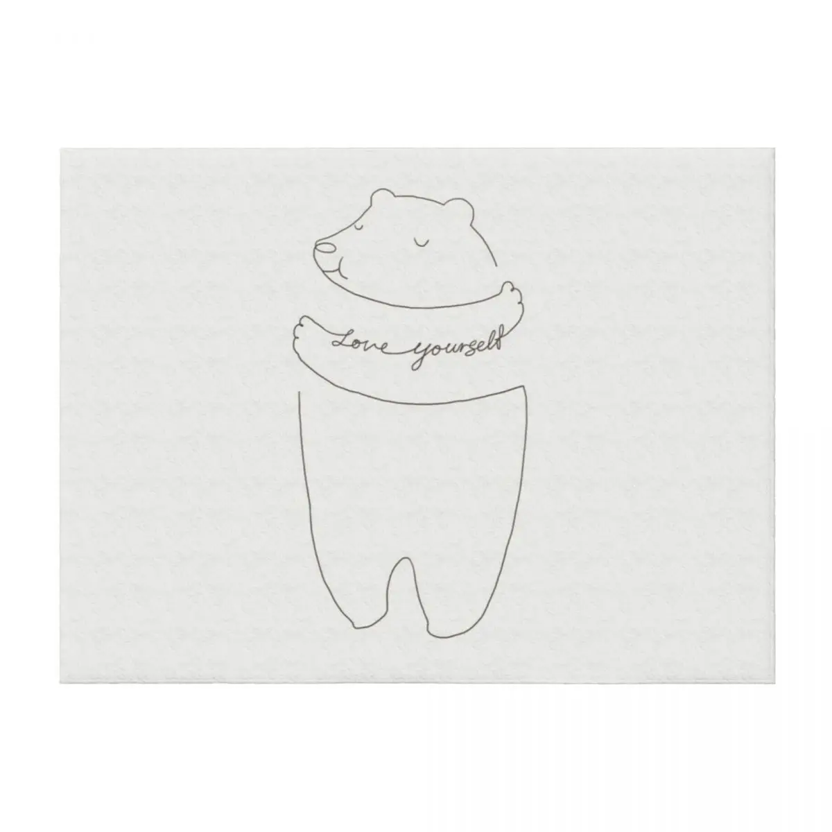 

Love Yourself Bear Throw Blanket Decoratives Soft Designers Travel Blankets