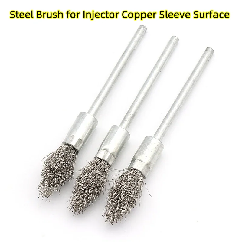 Steel Brush for Diesel Common Rail Injector Copper Sleeve Surface Grinding Auto Engine Cylinder Cap Brush Repair Tool